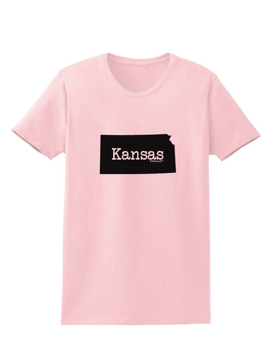 Kansas - United States Shape Womens T-Shirt by TooLoud-Womens T-Shirt-TooLoud-PalePink-X-Small-Davson Sales