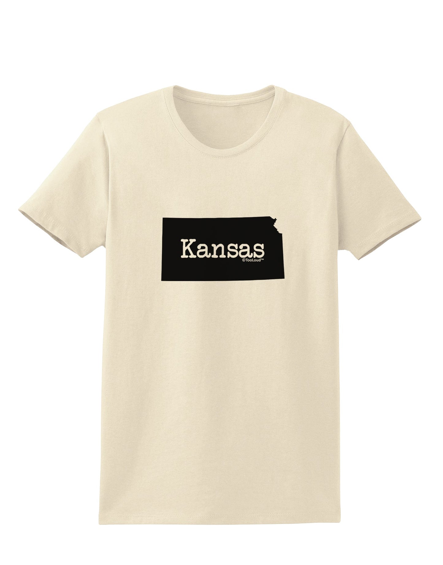 Kansas - United States Shape Womens T-Shirt by TooLoud-Womens T-Shirt-TooLoud-Natural-X-Small-Davson Sales