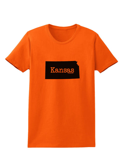 Kansas - United States Shape Womens T-Shirt by TooLoud-Womens T-Shirt-TooLoud-Orange-X-Small-Davson Sales