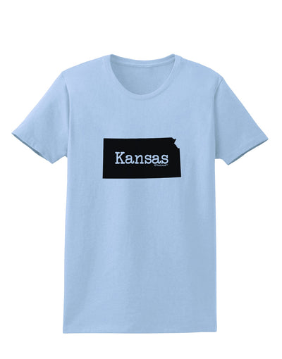 Kansas - United States Shape Womens T-Shirt by TooLoud-Womens T-Shirt-TooLoud-Light-Blue-X-Small-Davson Sales