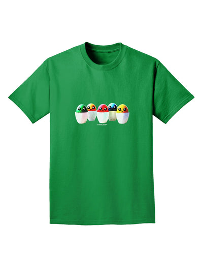 Kawaii Easter Eggs - No Text Adult Dark T-Shirt by TooLoud-Mens T-Shirt-TooLoud-Kelly-Green-Small-Davson Sales