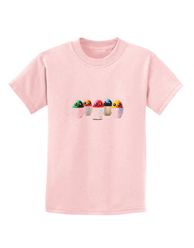 Kawaii Easter Eggs - No Text Childrens T-Shirt by TooLoud-Childrens T-Shirt-TooLoud-PalePink-X-Small-Davson Sales