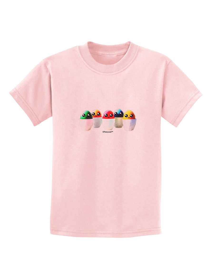 Kawaii Easter Eggs - No Text Childrens T-Shirt by TooLoud-Childrens T-Shirt-TooLoud-White-X-Small-Davson Sales