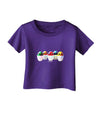 Kawaii Easter Eggs - No Text Infant T-Shirt Dark by TooLoud-Infant T-Shirt-TooLoud-Purple-06-Months-Davson Sales