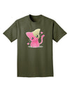 Kawaii Kitty Adult Dark T-Shirt-Mens T-Shirt-TooLoud-Military-Green-Small-Davson Sales