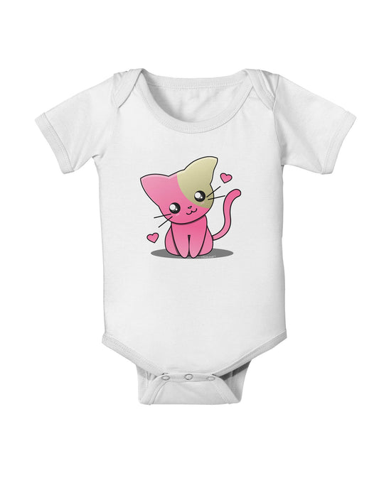 Kawaii Kitty Baby Romper Bodysuit-Baby Romper-TooLoud-White-06-Months-Davson Sales