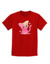 Kawaii Kitty Childrens Dark T-Shirt-Childrens T-Shirt-TooLoud-Red-X-Small-Davson Sales