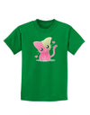 Kawaii Kitty Childrens Dark T-Shirt-Childrens T-Shirt-TooLoud-Kelly-Green-X-Small-Davson Sales