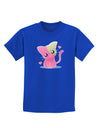Kawaii Kitty Childrens Dark T-Shirt-Childrens T-Shirt-TooLoud-Royal-Blue-X-Small-Davson Sales