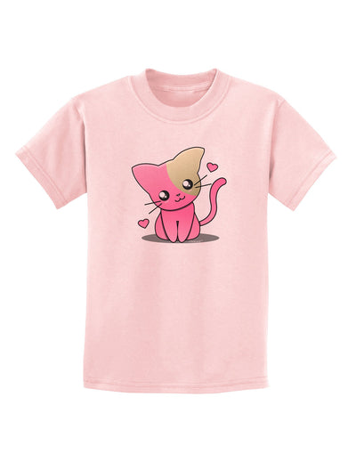 Kawaii Kitty Childrens T-Shirt-Childrens T-Shirt-TooLoud-PalePink-X-Small-Davson Sales