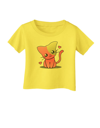 Kawaii Kitty Infant T-Shirt-Infant T-Shirt-TooLoud-Yellow-06-Months-Davson Sales
