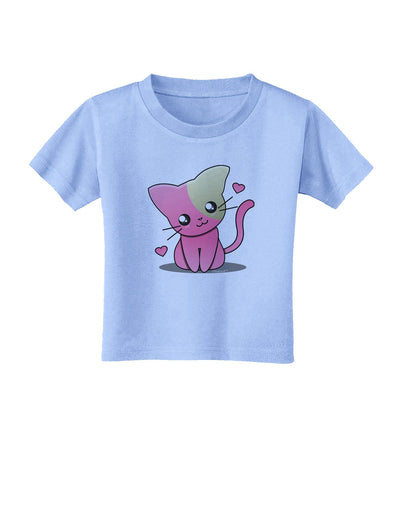 Kawaii Kitty Toddler T-Shirt-Toddler T-Shirt-TooLoud-Aquatic-Blue-2T-Davson Sales