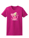 Kawaii Kitty Womens Dark T-Shirt-TooLoud-Hot-Pink-Small-Davson Sales