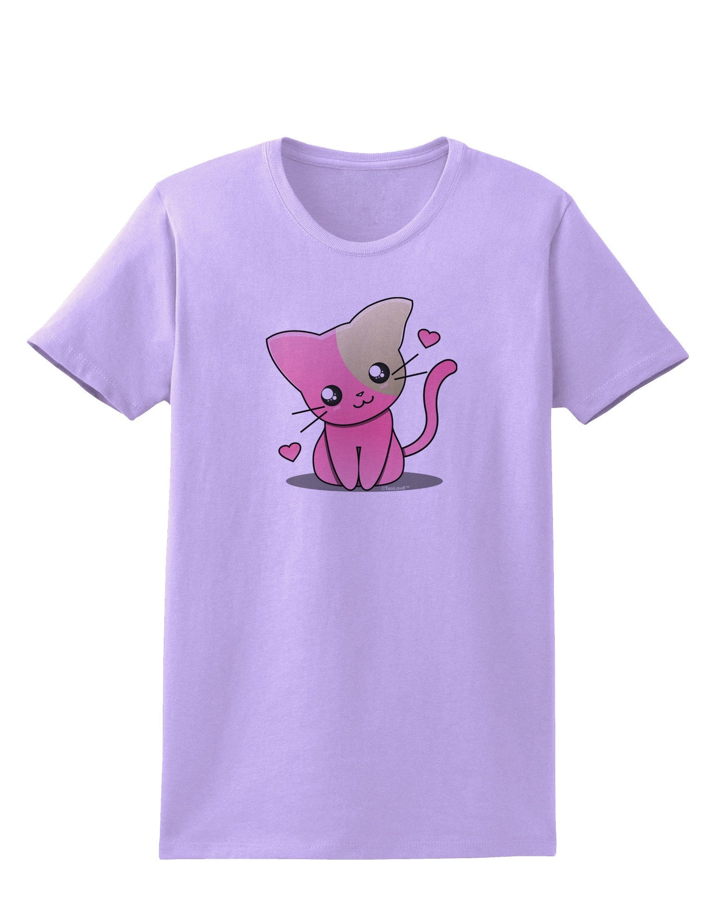 Kawaii Kitty Womens T-Shirt-Womens T-Shirt-TooLoud-Lavender-X-Small-Davson Sales