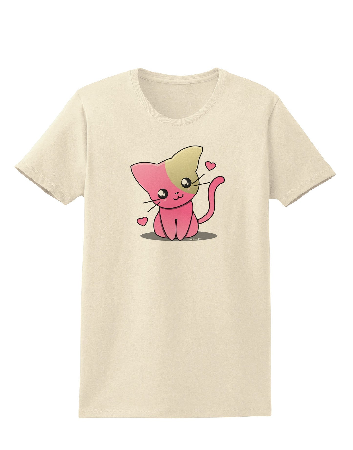 Kawaii Kitty Womens T-Shirt-Womens T-Shirt-TooLoud-Natural-X-Small-Davson Sales