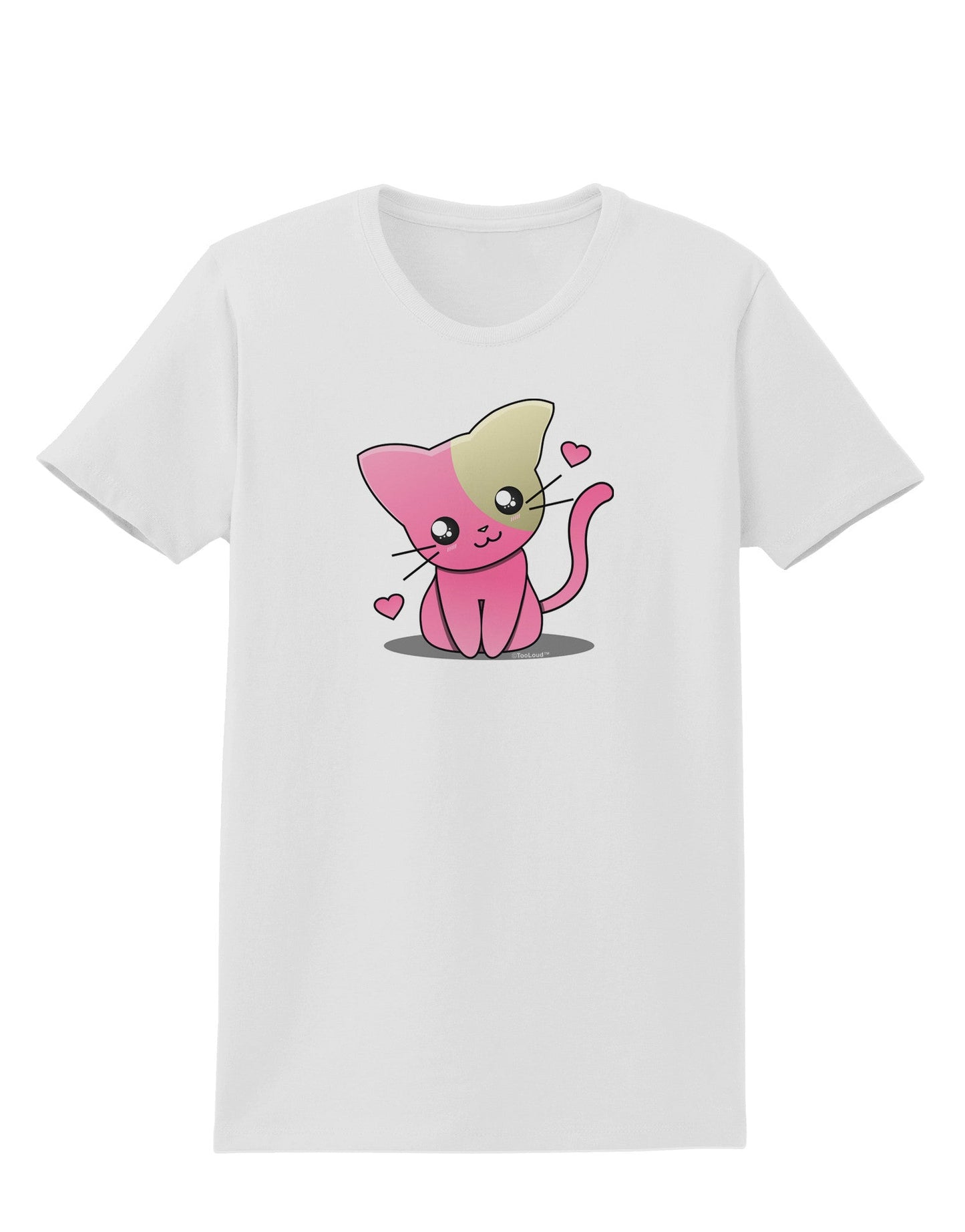 Kawaii Kitty Womens T-Shirt-Womens T-Shirt-TooLoud-White-X-Small-Davson Sales