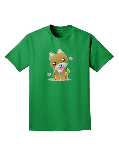 Kawaii Puppy Adult Dark T-Shirt-Mens T-Shirt-TooLoud-Kelly-Green-Small-Davson Sales