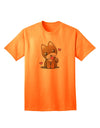 Kawaii Puppy Adult T-Shirt-unisex t-shirt-TooLoud-Neon-Orange-Small-Davson Sales