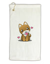 Kawaii Puppy Micro Terry Gromet Golf Towel 16 x 25 inch-Golf Towel-TooLoud-White-Davson Sales