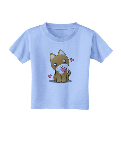 Kawaii Puppy Toddler T-Shirt-Toddler T-Shirt-TooLoud-Aquatic-Blue-2T-Davson Sales