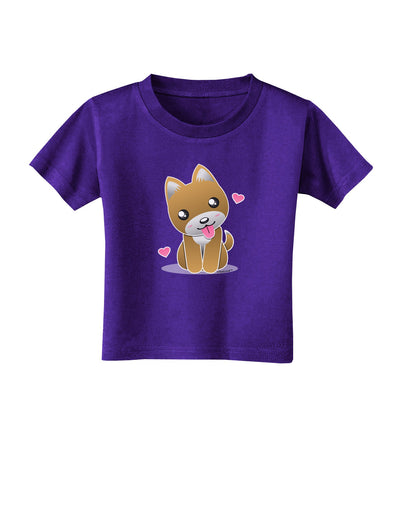 Kawaii Puppy Toddler T-Shirt Dark-Toddler T-Shirt-TooLoud-Purple-2T-Davson Sales