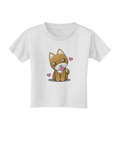 Kawaii Puppy Toddler T-Shirt-Toddler T-Shirt-TooLoud-White-2T-Davson Sales