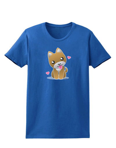 Kawaii Puppy Womens Dark T-Shirt-TooLoud-Royal-Blue-X-Small-Davson Sales