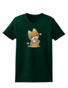 Kawaii Puppy Womens Dark T-Shirt-TooLoud-Forest-Green-Small-Davson Sales