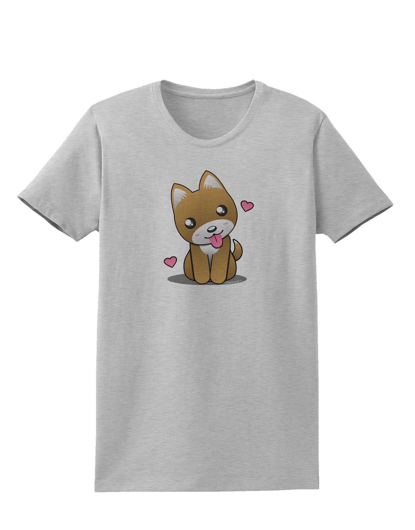 Kawaii Puppy Womens T-Shirt-Womens T-Shirt-TooLoud-AshGray-X-Small-Davson Sales
