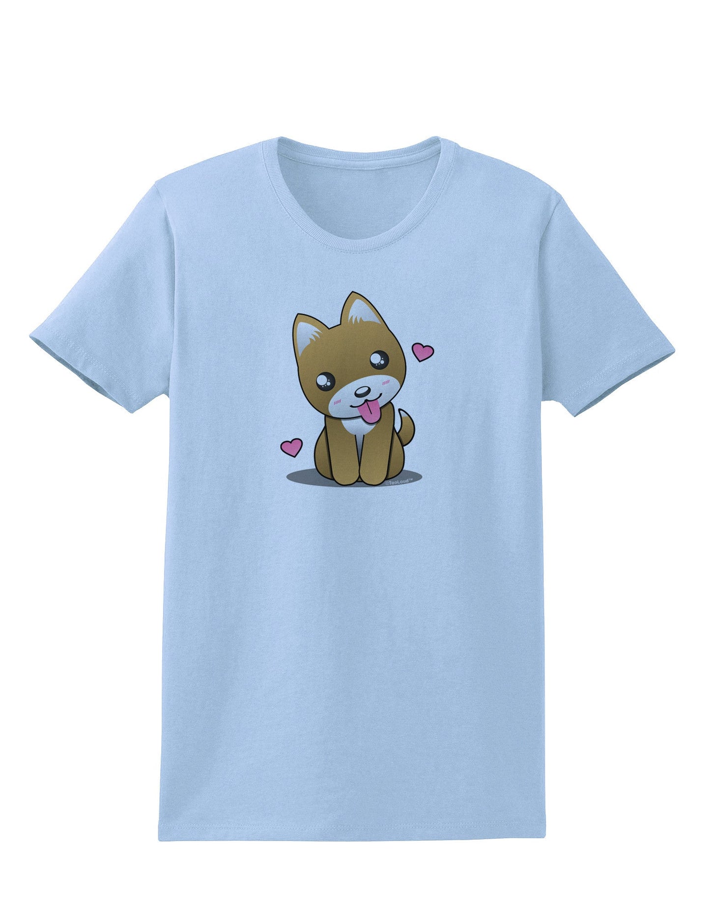 Kawaii Puppy Womens T-Shirt-Womens T-Shirt-TooLoud-Light-Blue-X-Small-Davson Sales