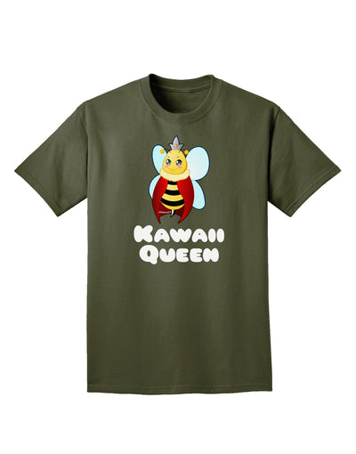 Kawaii Queen Queen Bee Adult Dark T-Shirt-Mens T-Shirt-TooLoud-Military-Green-Small-Davson Sales