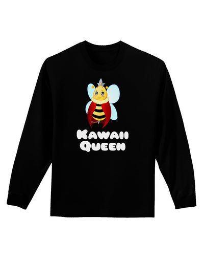 Kawaii Queen Queen Bee Adult Long Sleeve Dark T-Shirt-TooLoud-Black-Small-Davson Sales