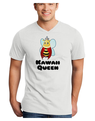 Kawaii Queen Queen Bee Adult V-Neck T-shirt-Mens V-Neck T-Shirt-TooLoud-White-Small-Davson Sales