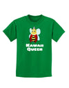 Kawaii Queen Queen Bee Childrens Dark T-Shirt-Childrens T-Shirt-TooLoud-Kelly-Green-X-Small-Davson Sales