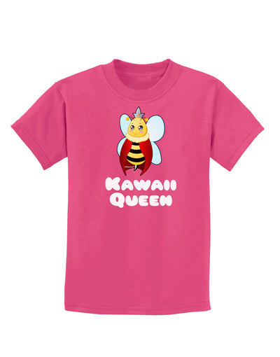 Kawaii Queen Queen Bee Childrens Dark T-Shirt-Childrens T-Shirt-TooLoud-Sangria-X-Small-Davson Sales