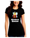 Kawaii Queen Queen Bee Juniors Crew Dark T-Shirt-T-Shirts Juniors Tops-TooLoud-Black-Juniors Fitted Small-Davson Sales