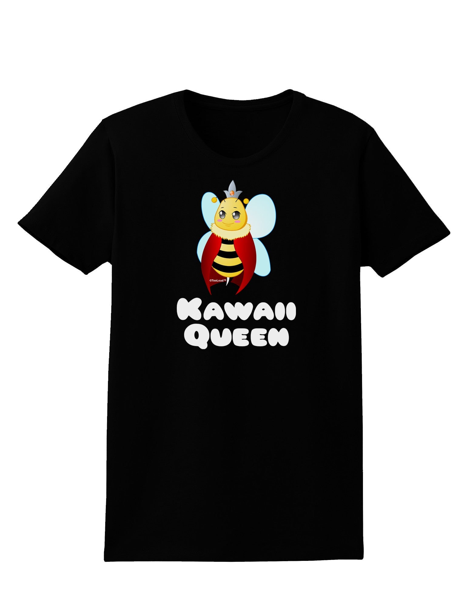 Kawaii Queen Queen Bee Womens Dark T-Shirt-TooLoud-Black-X-Small-Davson Sales