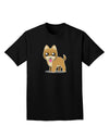 Kawaii Standing Puppy Adult Dark T-Shirt-Mens T-Shirt-TooLoud-Black-Small-Davson Sales