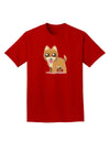 Kawaii Standing Puppy Adult Dark T-Shirt-Mens T-Shirt-TooLoud-Red-Small-Davson Sales