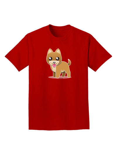 Kawaii Standing Puppy Adult Dark T-Shirt-Mens T-Shirt-TooLoud-Red-Small-Davson Sales