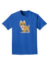 Kawaii Standing Puppy Adult Dark T-Shirt-Mens T-Shirt-TooLoud-Royal-Blue-Small-Davson Sales