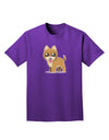 Kawaii Standing Puppy Adult Dark T-Shirt-Mens T-Shirt-TooLoud-Purple-Small-Davson Sales