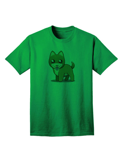 Kawaii Standing Puppy Adult T-Shirt-unisex t-shirt-TooLoud-Kelly-Green-Small-Davson Sales