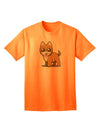 Kawaii Standing Puppy Adult T-Shirt-unisex t-shirt-TooLoud-Neon-Orange-Small-Davson Sales