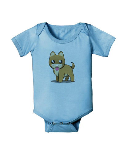 Kawaii Standing Puppy Baby Romper Bodysuit-Baby Romper-TooLoud-LightBlue-06-Months-Davson Sales