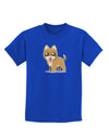 Kawaii Standing Puppy Childrens Dark T-Shirt-Childrens T-Shirt-TooLoud-Royal-Blue-X-Small-Davson Sales