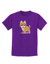 Kawaii Standing Puppy Childrens Dark T-Shirt-Childrens T-Shirt-TooLoud-Purple-X-Small-Davson Sales