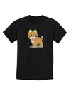 Kawaii Standing Puppy Childrens Dark T-Shirt-Childrens T-Shirt-TooLoud-Black-X-Small-Davson Sales