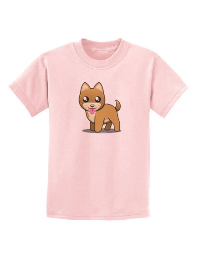 Kawaii Standing Puppy Childrens T-Shirt-Childrens T-Shirt-TooLoud-PalePink-X-Small-Davson Sales
