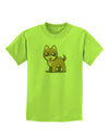 Kawaii Standing Puppy Childrens T-Shirt-Childrens T-Shirt-TooLoud-Lime-Green-X-Small-Davson Sales